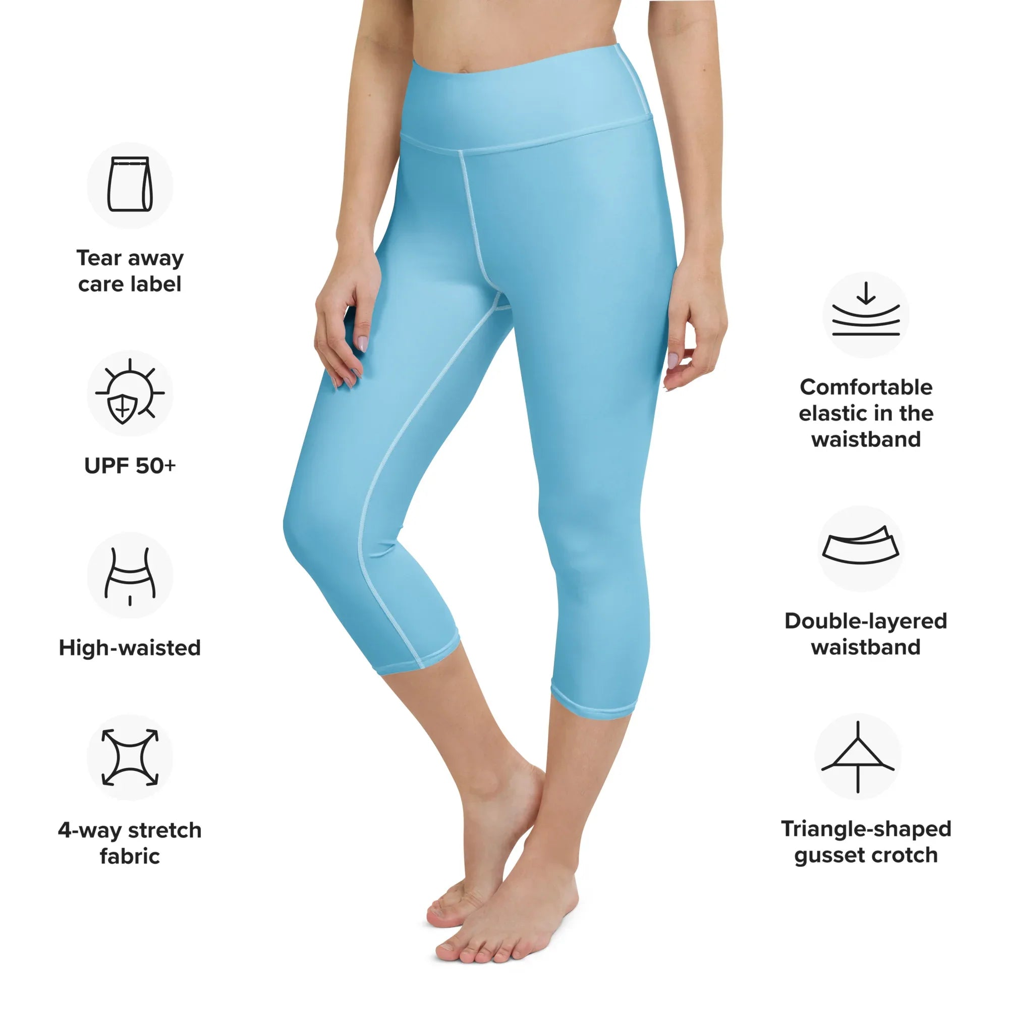 Yoga Capri Leggings Yoga Leggings AwRans Clothing all-over-print-yoga-capri-leggings-white-left-front-687db790ccd11