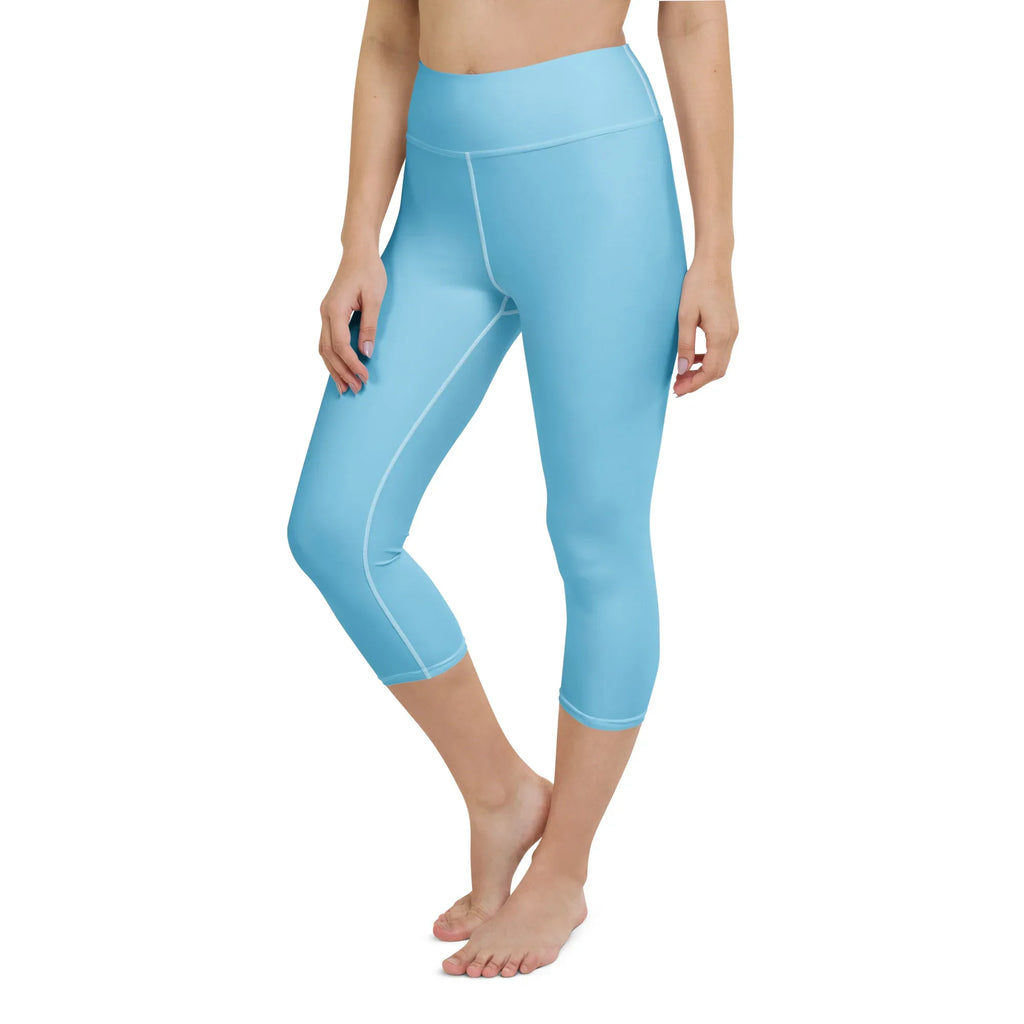Yoga Capri Leggings Yoga Leggings AwRans Clothing all-over-print-yoga-capri-leggings-white-left-front-687db790ccf0f