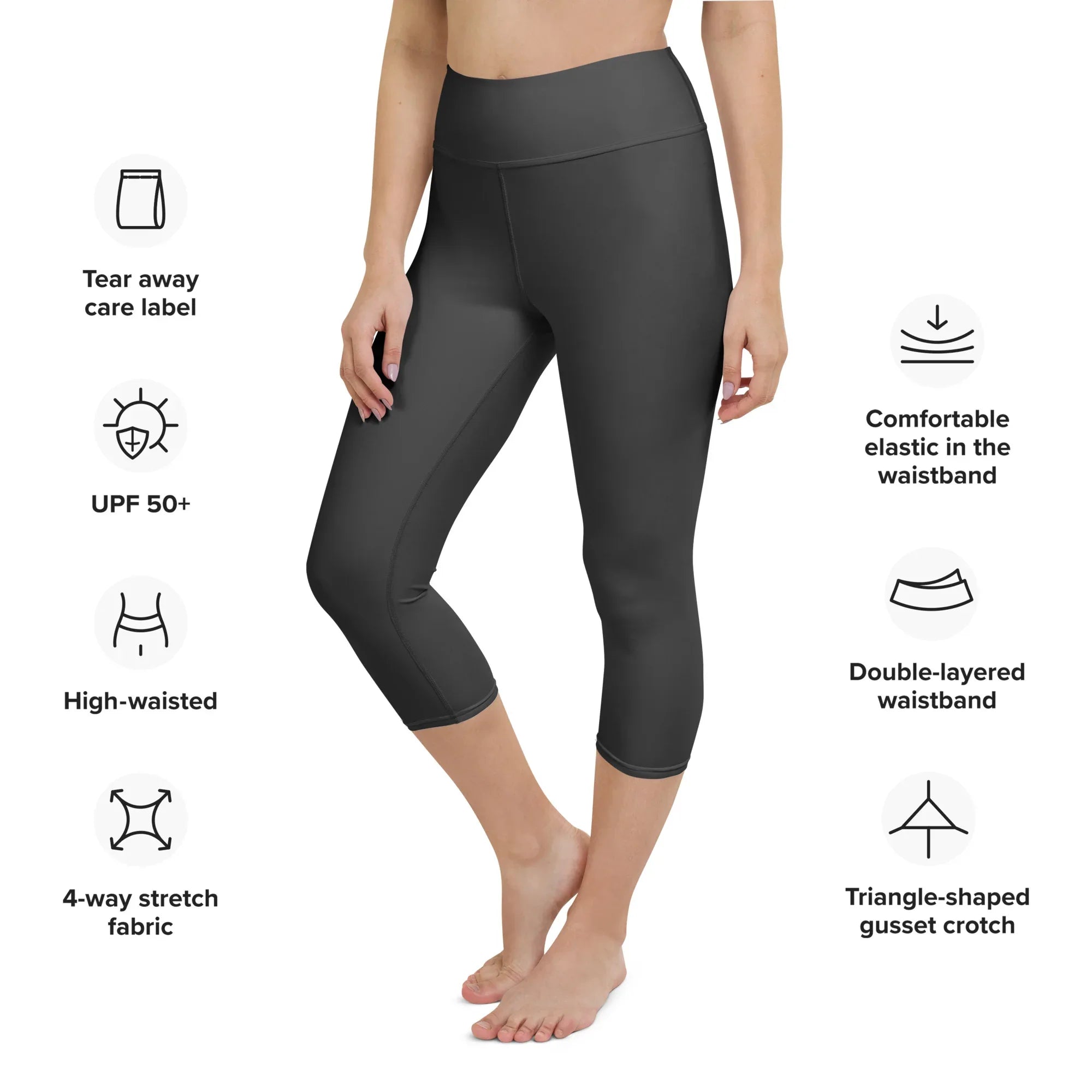Yoga Capri Leggings Yoga Leggings AwRans Clothing all-over-print-yoga-capri-leggings-white-left-front-687db7c7ab7f8