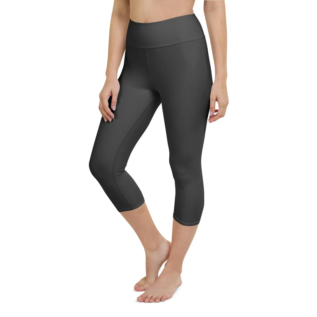 Yoga Capri Leggings Yoga Leggings AwRans Clothing all-over-print-yoga-capri-leggings-white-left-front-687db7c7ab9ff