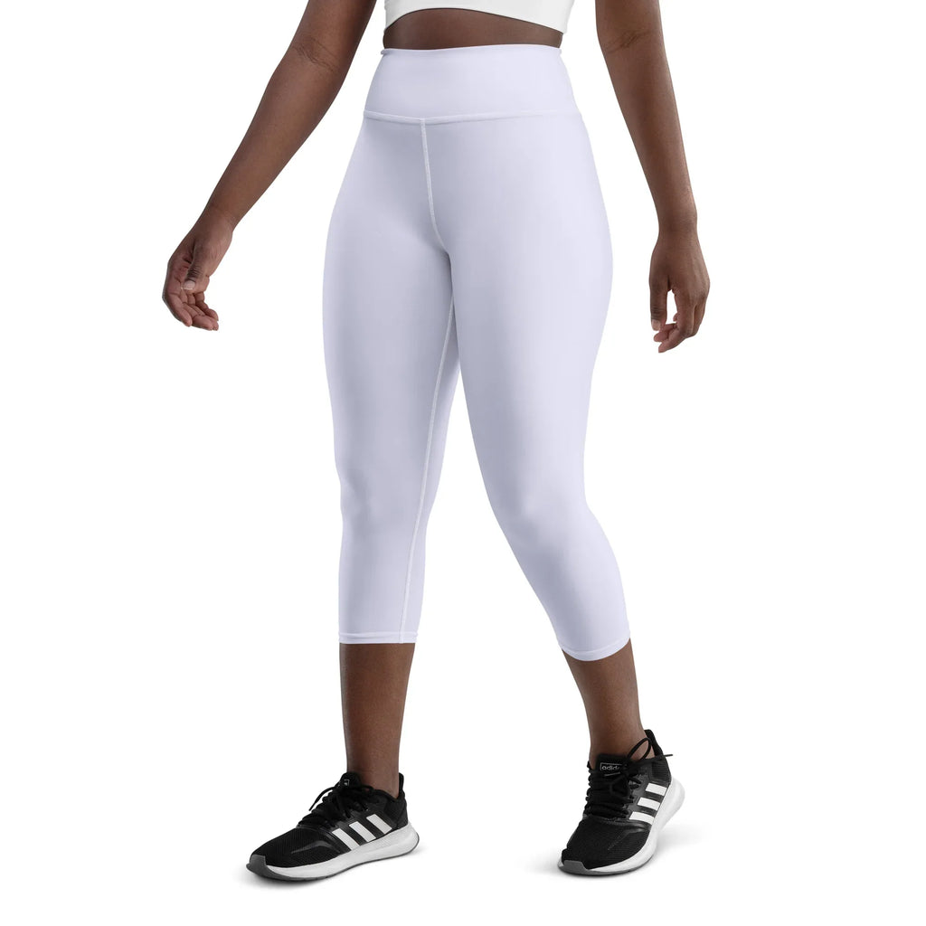 Yoga Capri Leggings Yoga Leggings AwRans Clothing all-over-print-yoga-capri-leggings-white-left-front-687db86b26a03