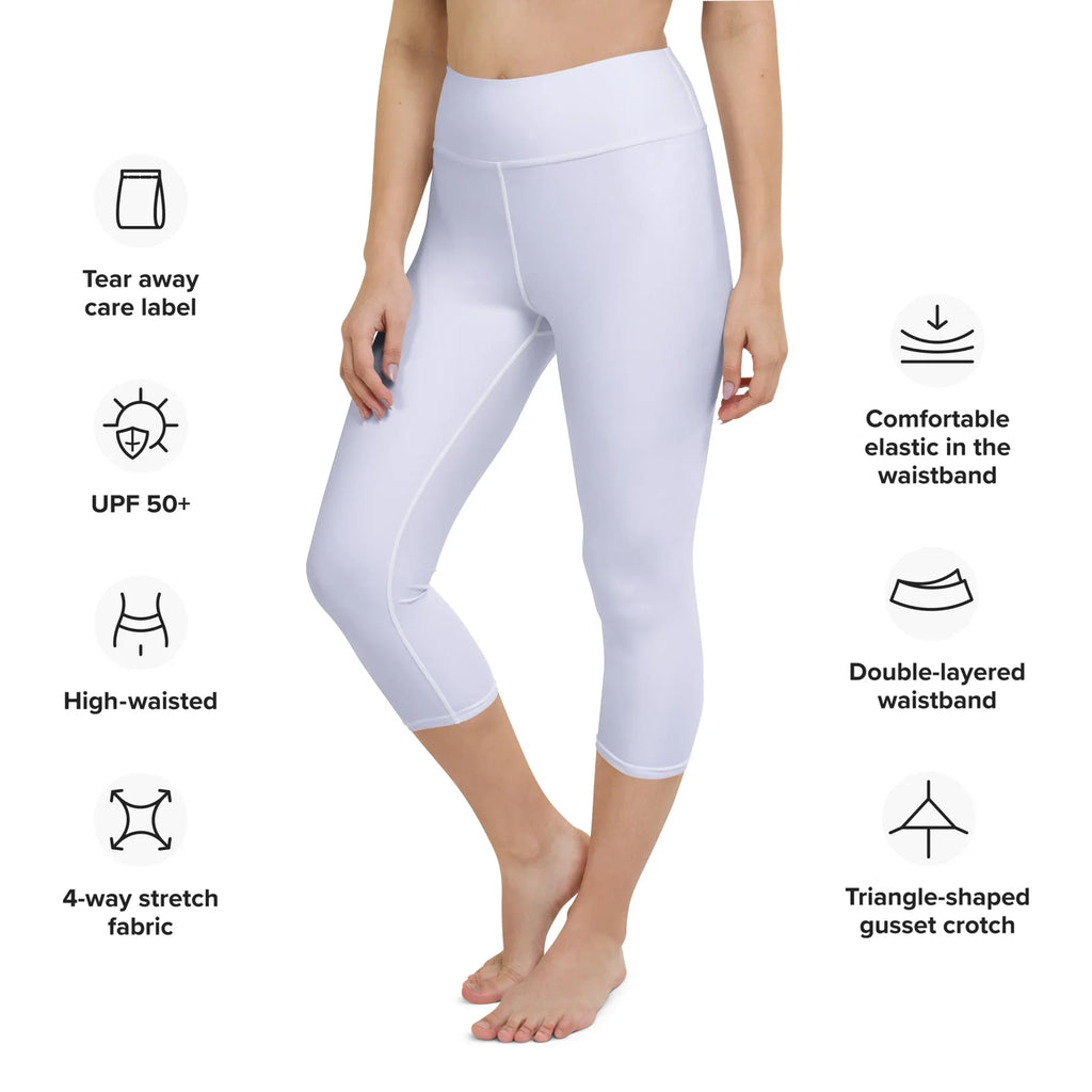 Yoga Capri Leggings Yoga Leggings AwRans Clothing all-over-print-yoga-capri-leggings-white-left-front-687db86b273a9