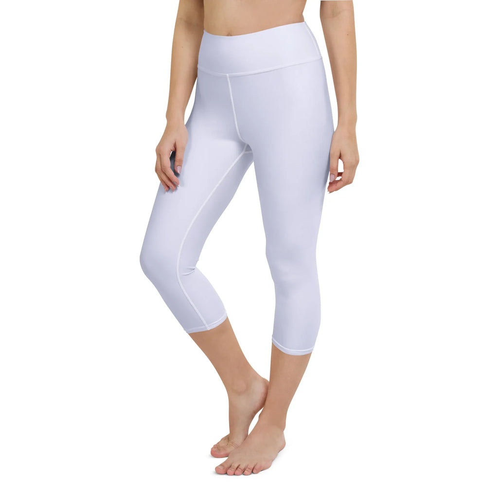 Yoga Capri Leggings Yoga Leggings AwRans Clothing all-over-print-yoga-capri-leggings-white-left-front-687db86b27600