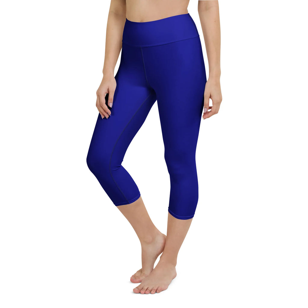 Yoga Capri Leggings Yoga Leggings AwRans Clothing all-over-print-yoga-capri-leggings-white-left-front-687db8a3820ae