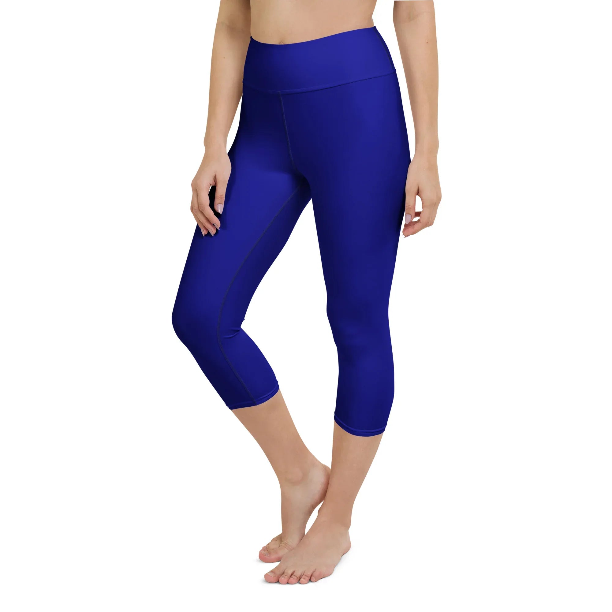 Yoga Capri Leggings Yoga Leggings AwRans Clothing all-over-print-yoga-capri-leggings-white-left-front-687db8a3820ae