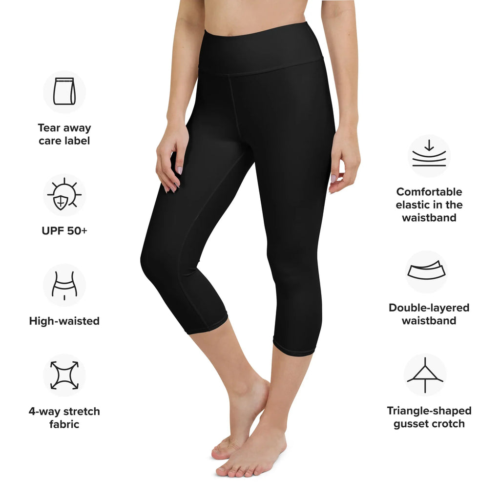 Yoga Capri Leggings Yoga Leggings AwRans Clothing all-over-print-yoga-capri-leggings-white-left-front-687db95693fa4