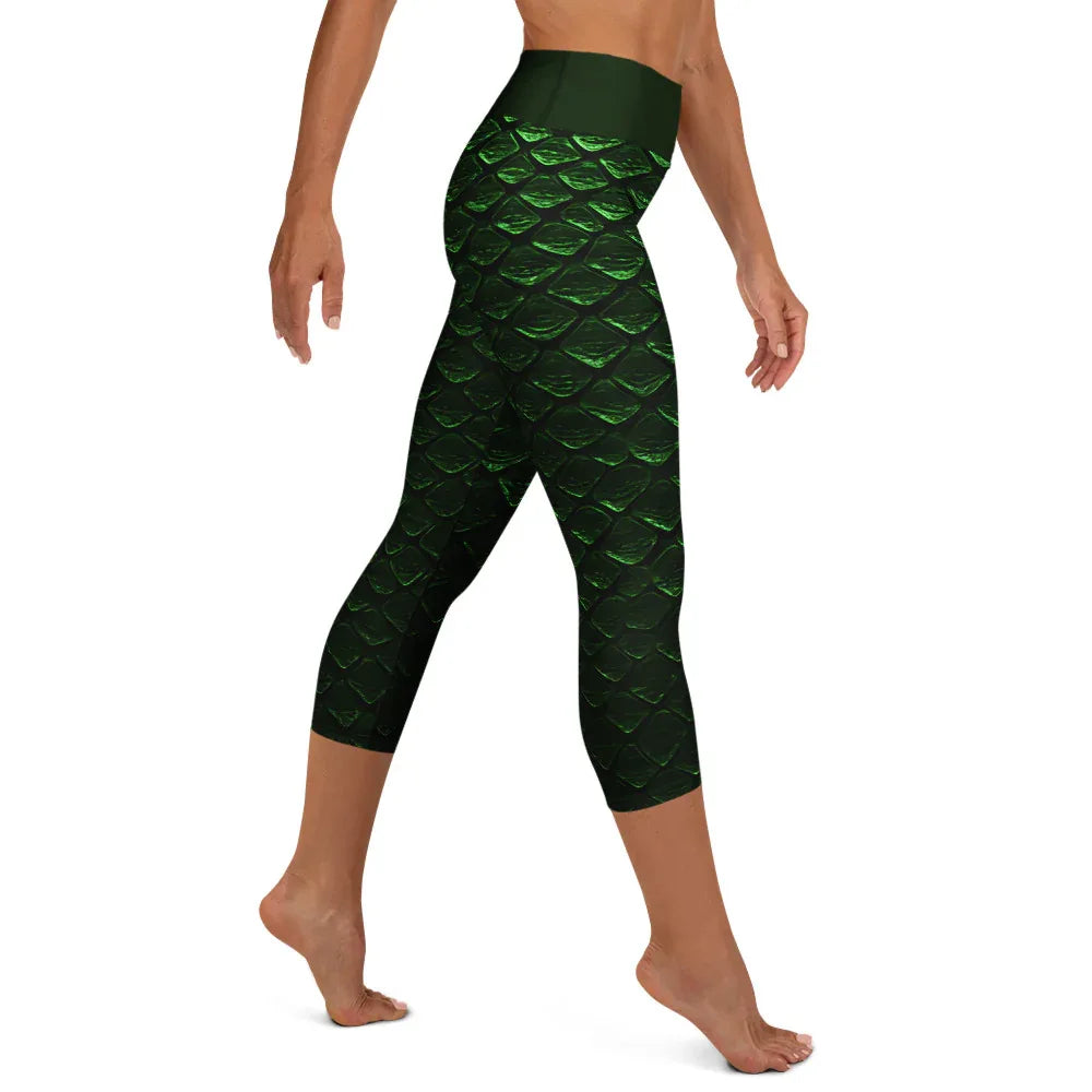 Yoga Capri Leggings Yoga Leggings AwRans Clothing all-over-print-yoga-capri-leggings-white-right-687b4d7aca0e4