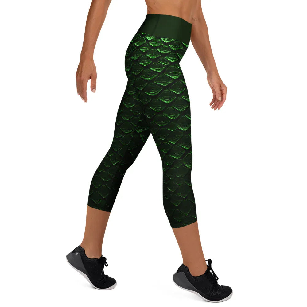 Yoga Capri Leggings Yoga Leggings AwRans Clothing all-over-print-yoga-capri-leggings-white-right-687b4d7acadec