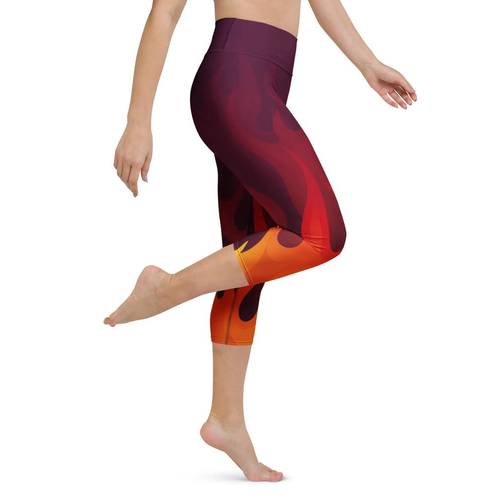 Yoga Capri Leggings Yoga Leggings AwRans Clothing all-over-print-yoga-capri-leggings-white-right-687b4dc4739f9