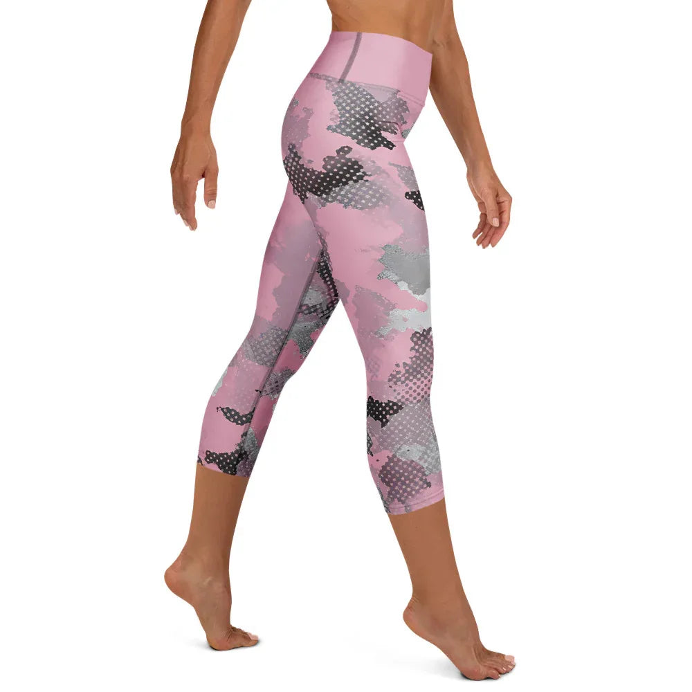 Yoga Capri Leggings Yoga Leggings AwRans Clothing all-over-print-yoga-capri-leggings-white-right-687b4ea63184a