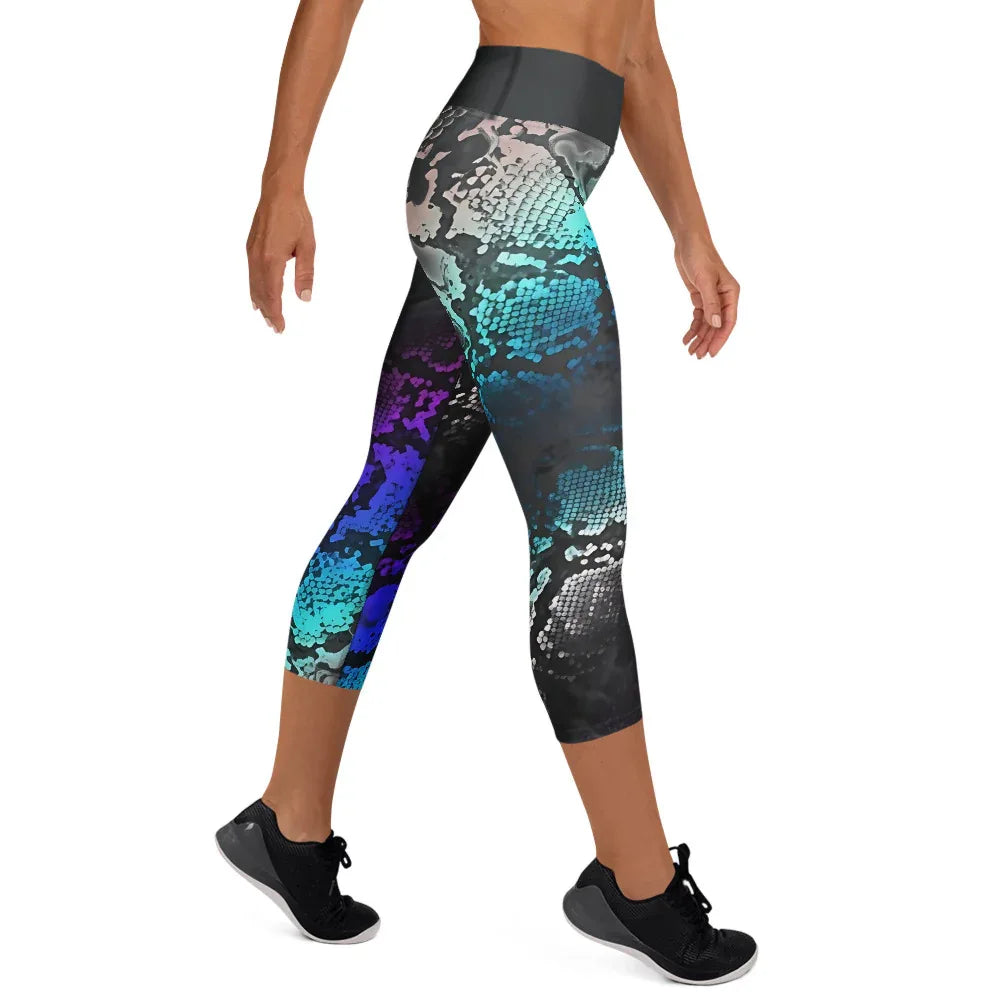 Yoga Capri Leggings Yoga Leggings AwRans Clothing all-over-print-yoga-capri-leggings-white-right-687b4f66ef8b5
