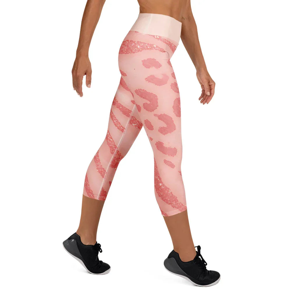 Yoga Capri Leggings Yoga Leggings AwRans Clothing all-over-print-yoga-capri-leggings-white-right-687b594f7816b