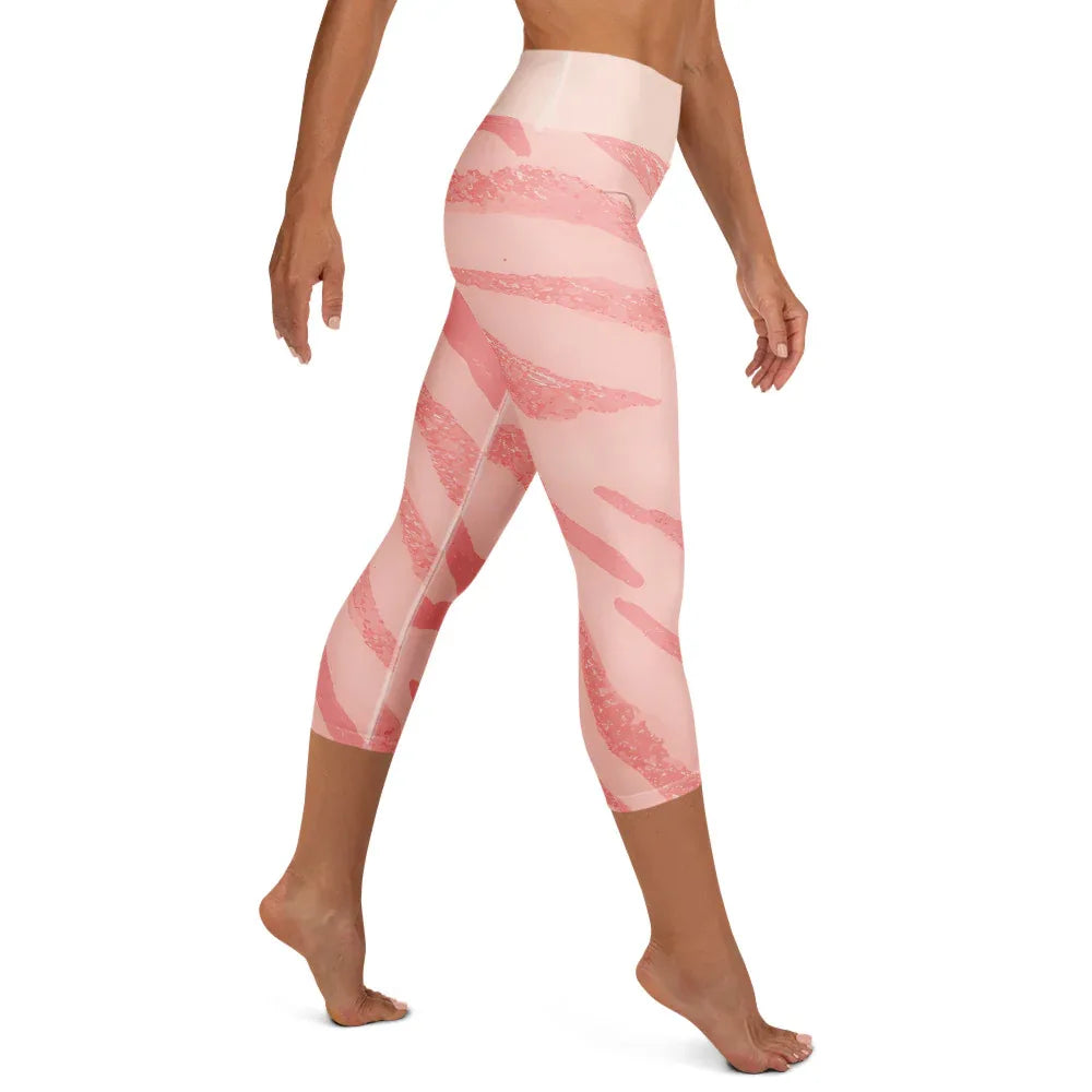 Yoga Capri Leggings Yoga Leggings AwRans Clothing all-over-print-yoga-capri-leggings-white-right-687b5a651c094