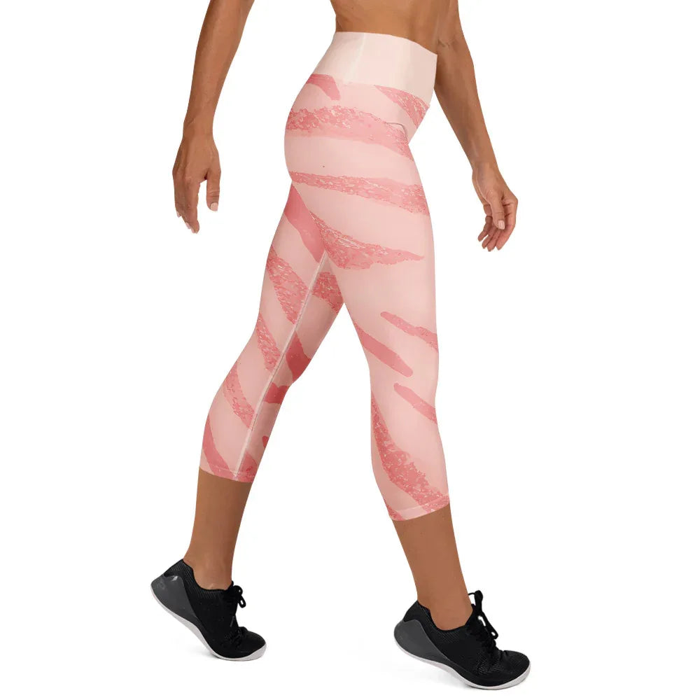 Yoga Capri Leggings Yoga Leggings AwRans Clothing all-over-print-yoga-capri-leggings-white-right-687b5a651d730
