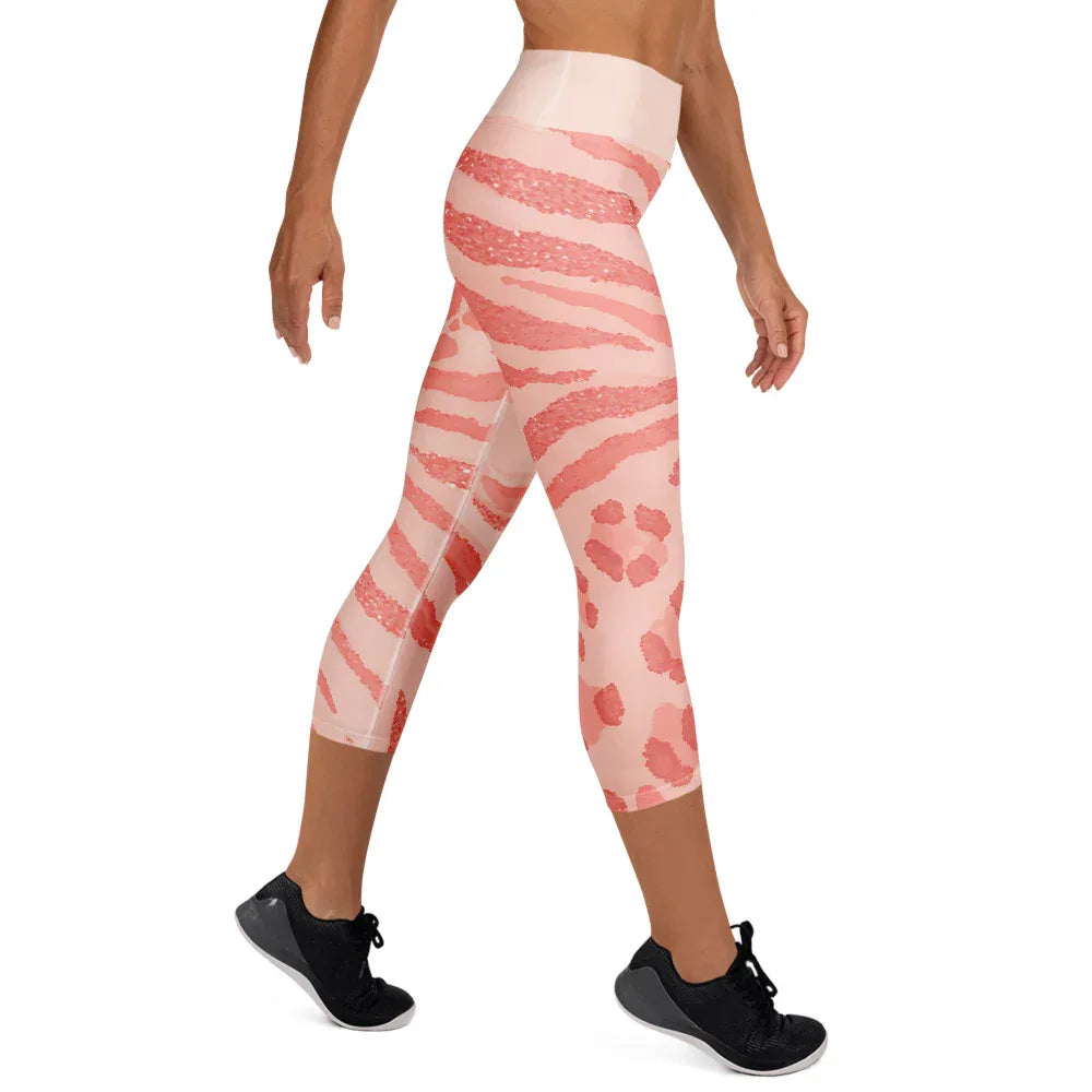 Yoga Capri Leggings Yoga Leggings AwRans Clothing all-over-print-yoga-capri-leggings-white-right-687b5b484218e