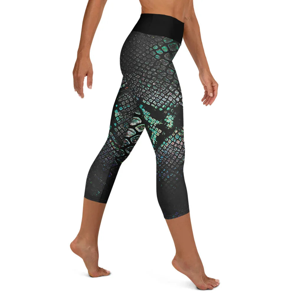 Yoga Capri Leggings Yoga Leggings AwRans Clothing all-over-print-yoga-capri-leggings-white-right-687b5e7768ffd