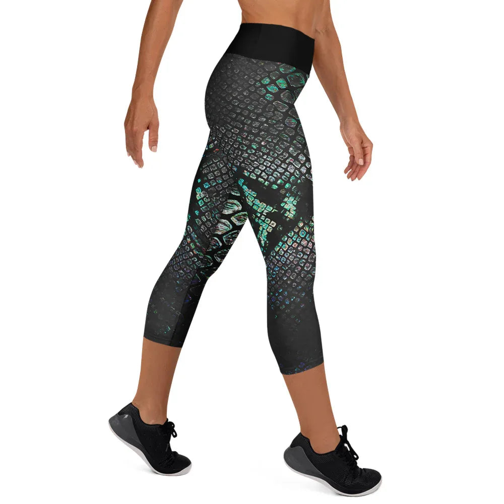 Yoga Capri Leggings Yoga Leggings AwRans Clothing all-over-print-yoga-capri-leggings-white-right-687b5e7769dd6
