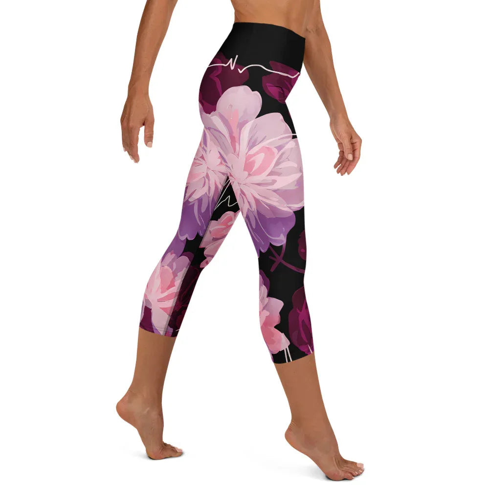 Yoga Capri Leggings Yoga Leggings AwRans Clothing all-over-print-yoga-capri-leggings-white-right-687b6031a706e