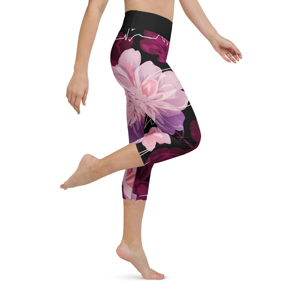 Yoga Capri Leggings Yoga Leggings AwRans Clothing all-over-print-yoga-capri-leggings-white-right-687b6031a72d3
