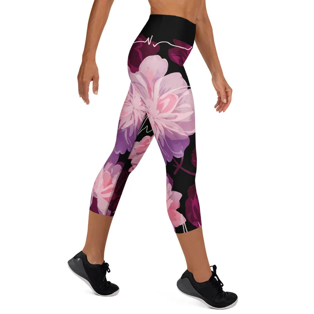 Yoga Capri Leggings Yoga Leggings AwRans Clothing all-over-print-yoga-capri-leggings-white-right-687b6031a7e7b
