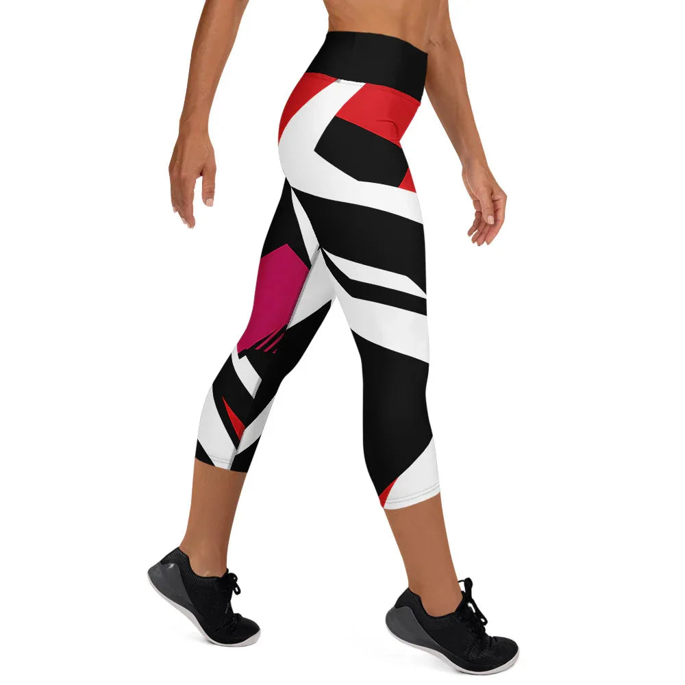Yoga Capri Leggings Yoga Leggings AwRans Clothing all-over-print-yoga-capri-leggings-white-right-687b670f30e73