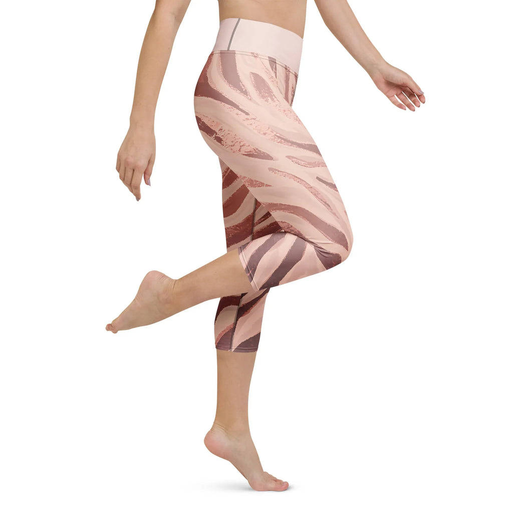 Yoga Capri Leggings Yoga Leggings AwRans Clothing all-over-print-yoga-capri-leggings-white-right-687da0d9aee8c