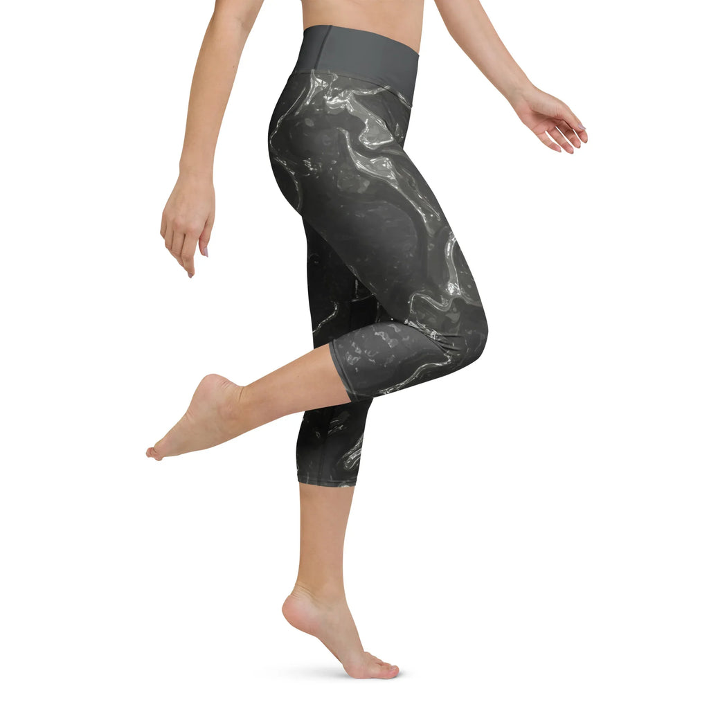 Yoga Capri Leggings Yoga Leggings AwRans Clothing all-over-print-yoga-capri-leggings-white-right-687db3e786882