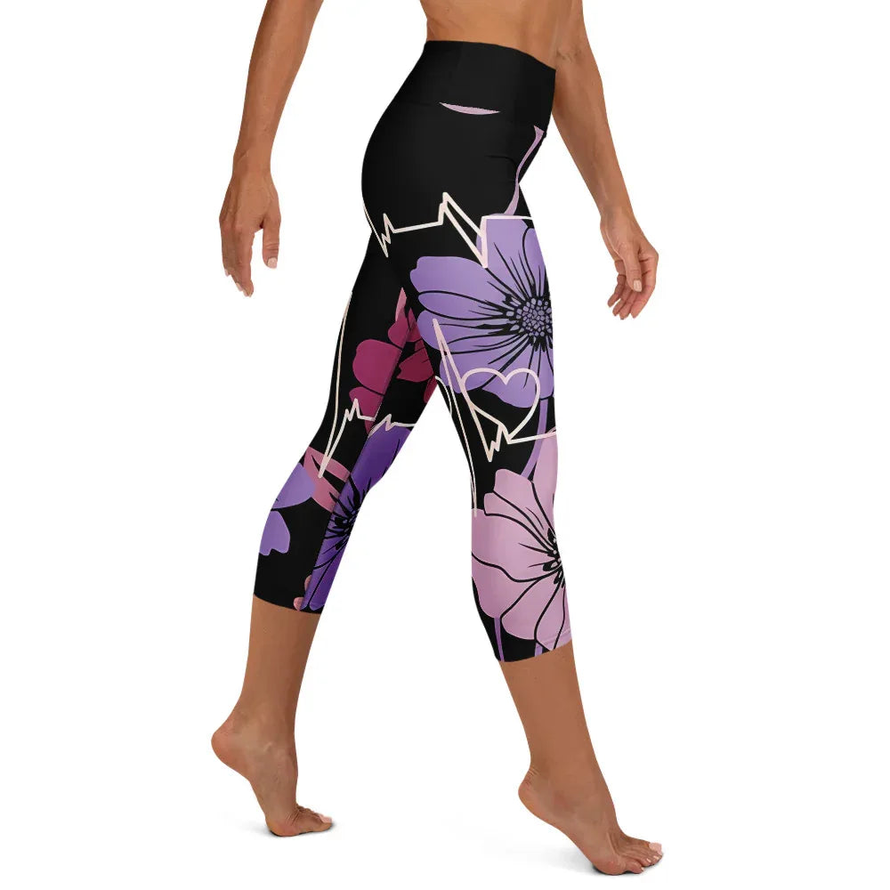 Yoga Capri Leggings Yoga Leggings AwRans Clothing all-over-print-yoga-capri-leggings-white-right-687db41ddd200
