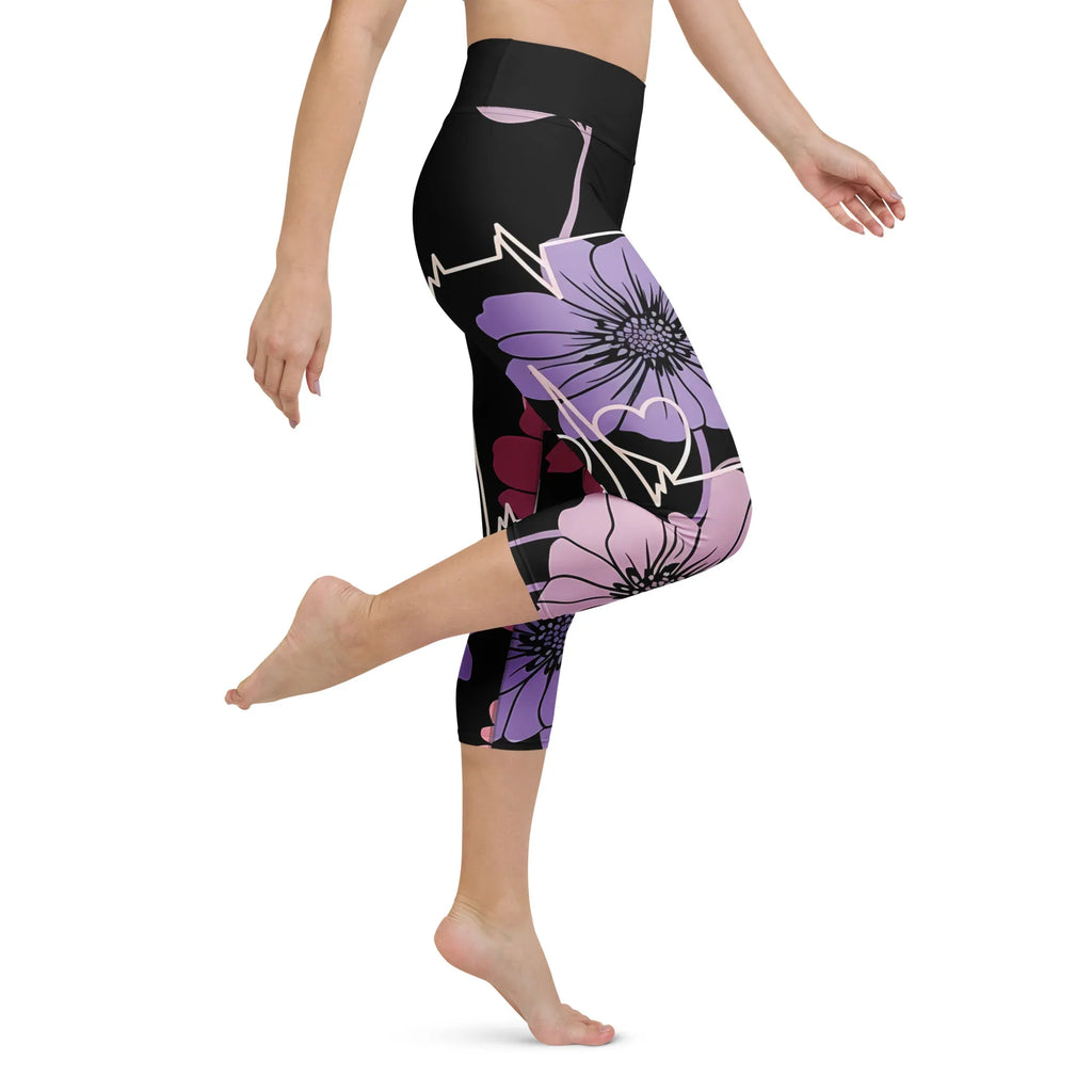 Yoga Capri Leggings Yoga Leggings AwRans Clothing all-over-print-yoga-capri-leggings-white-right-687db41ddd51f