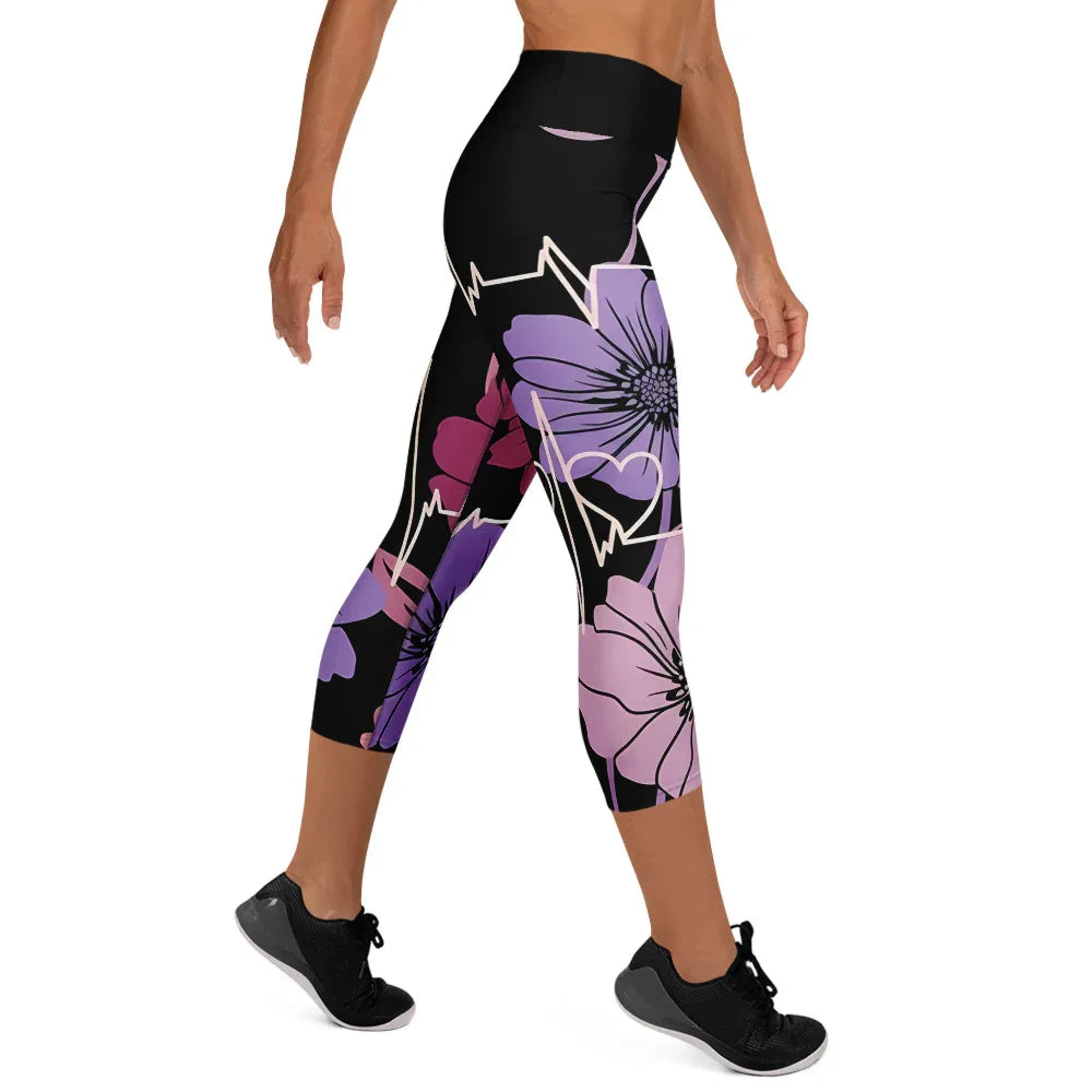 Yoga Capri Leggings Yoga Leggings AwRans Clothing all-over-print-yoga-capri-leggings-white-right-687db41ddeafb