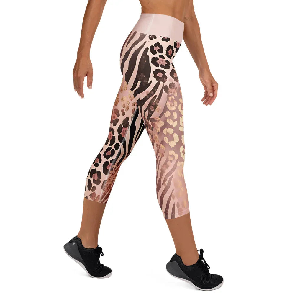 Yoga Capri Leggings Yoga Leggings AwRans Clothing all-over-print-yoga-capri-leggings-white-right-687db489bf331
