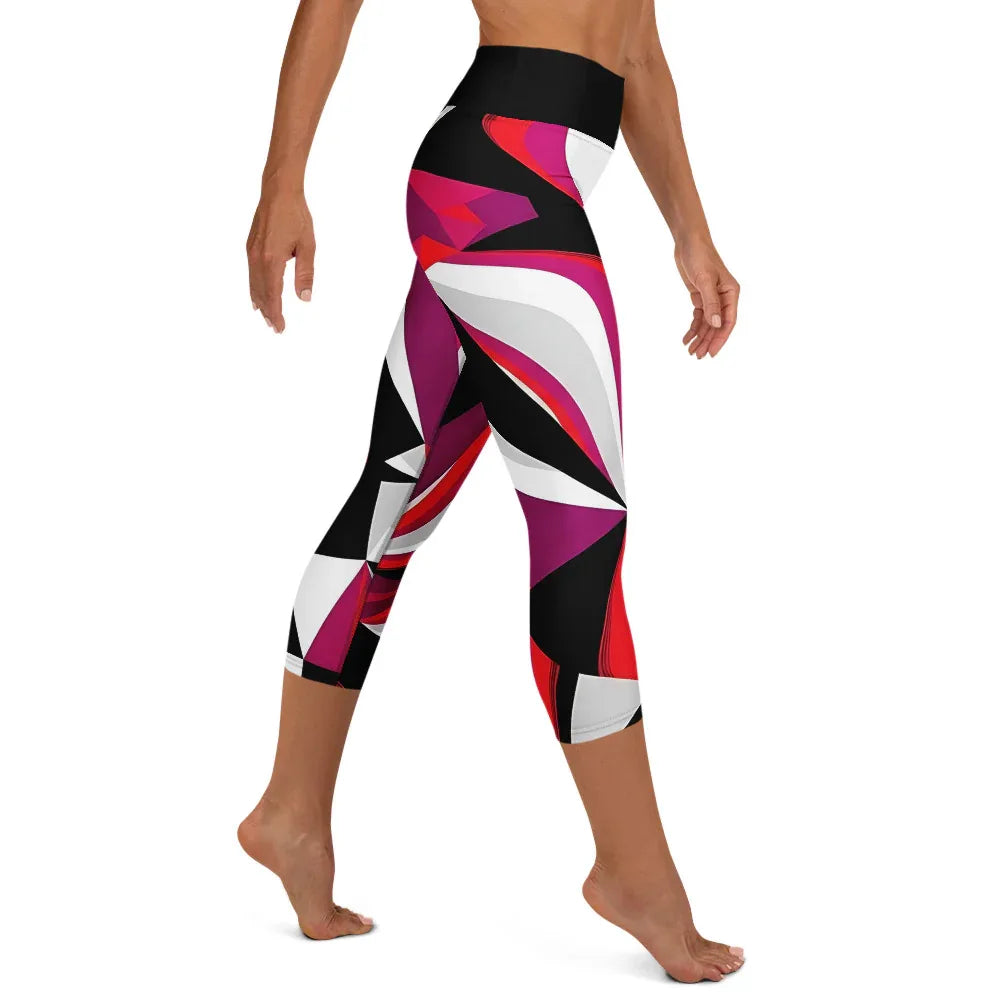 Yoga Capri Leggings Yoga Leggings AwRans Clothing all-over-print-yoga-capri-leggings-white-right-687db55f8a609