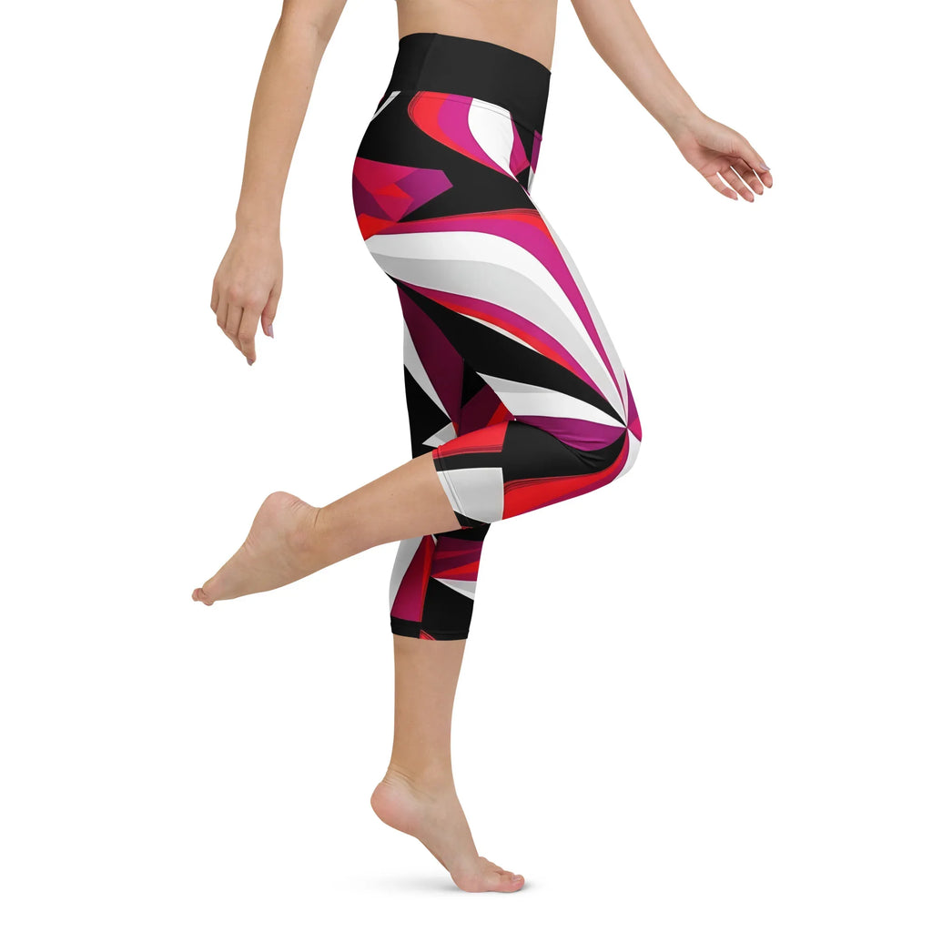 Yoga Capri Leggings Yoga Leggings AwRans Clothing all-over-print-yoga-capri-leggings-white-right-687db55f8aa6b