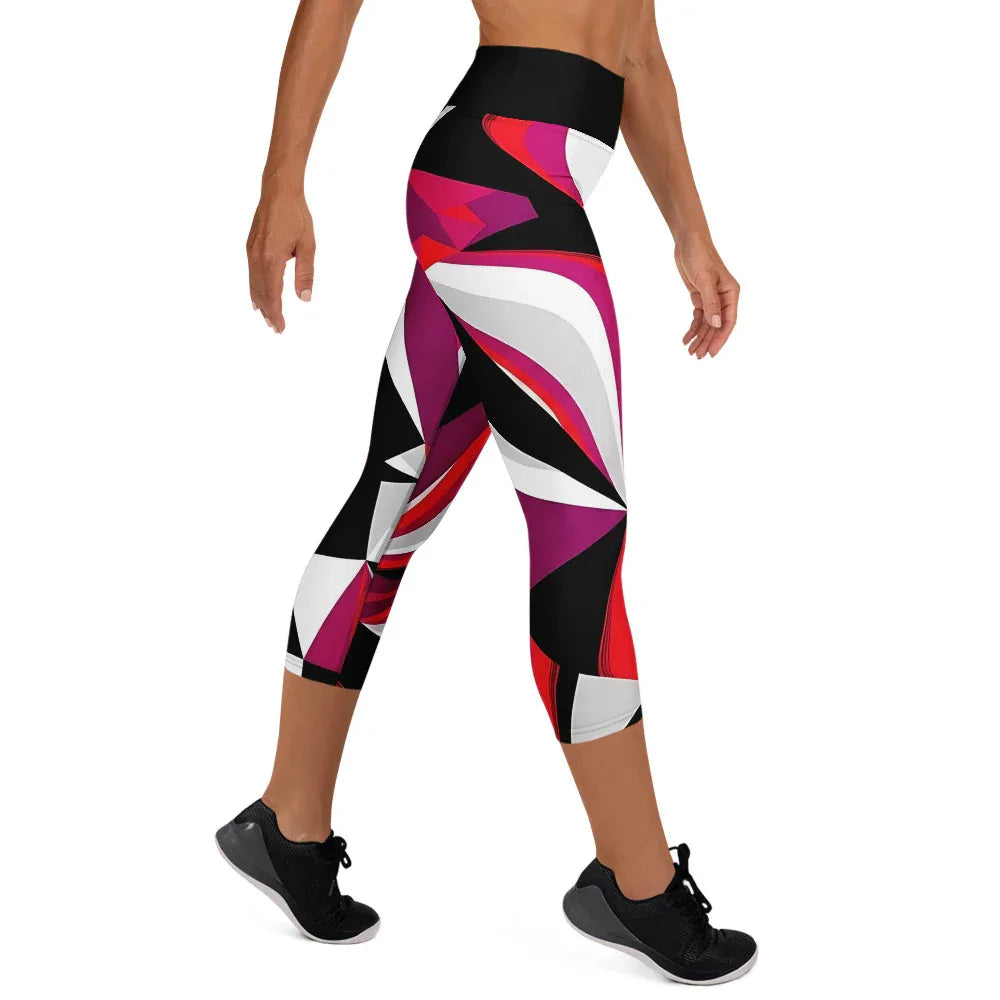 Yoga Capri Leggings Yoga Leggings AwRans Clothing all-over-print-yoga-capri-leggings-white-right-687db55f8bf5b