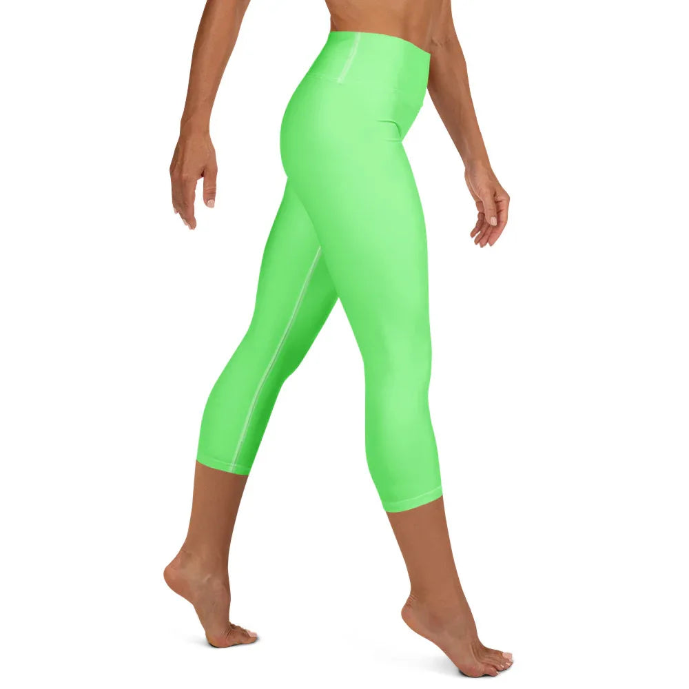 Yoga Capri Leggings Yoga Leggings AwRans Clothing all-over-print-yoga-capri-leggings-white-right-687db75c411ea