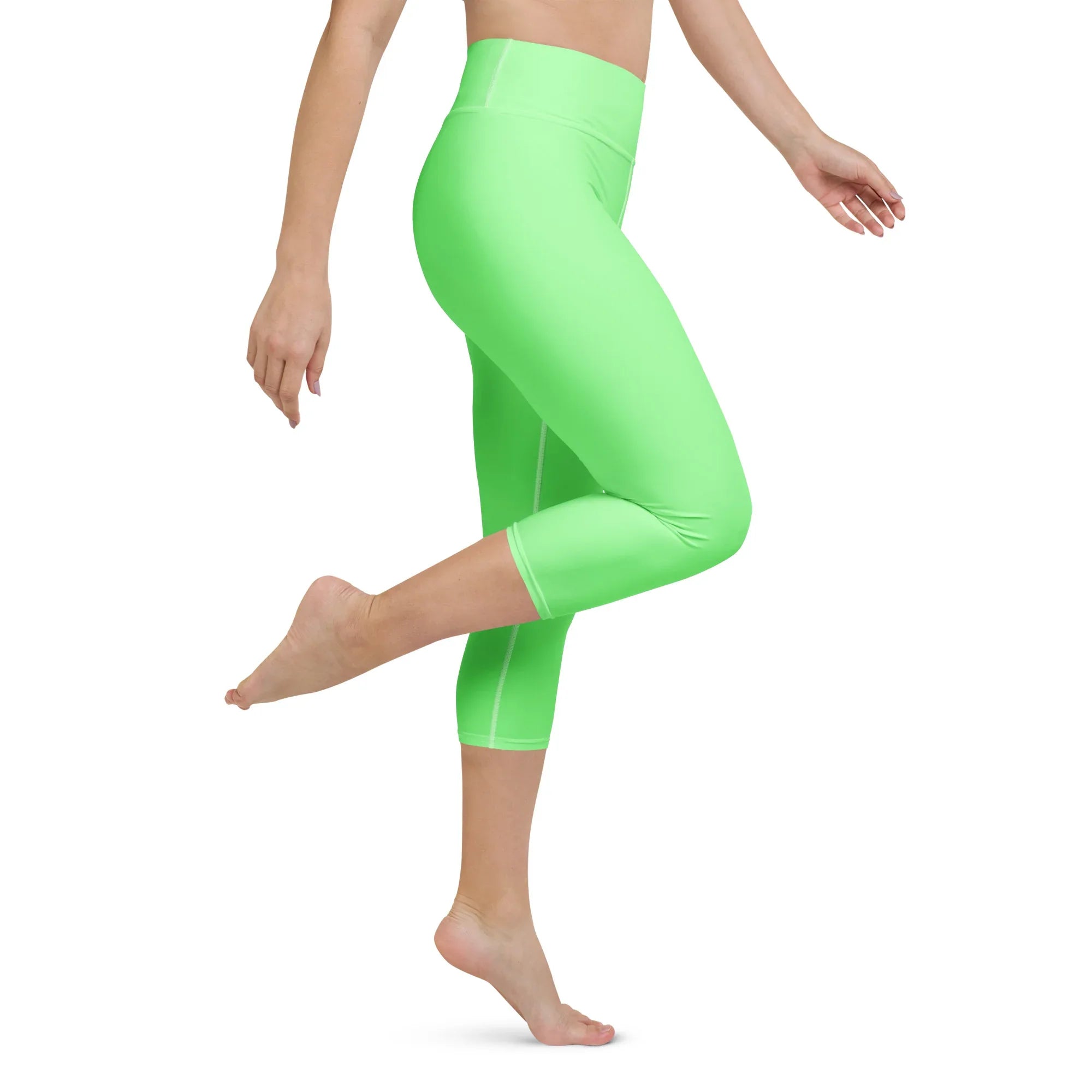 Yoga Capri Leggings Yoga Leggings AwRans Clothing all-over-print-yoga-capri-leggings-white-right-687db75c41420