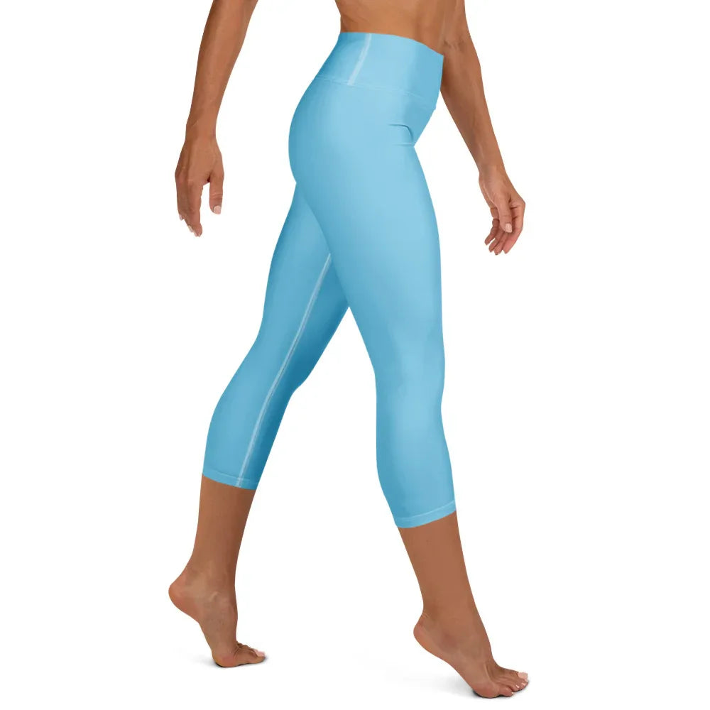 Yoga Capri Leggings Yoga Leggings AwRans Clothing all-over-print-yoga-capri-leggings-white-right-687db790cc6b8