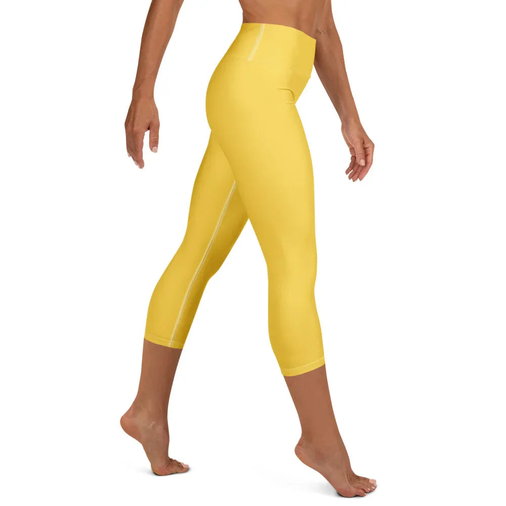 Yoga Capri Leggings Yoga Leggings AwRans Clothing all-over-print-yoga-capri-leggings-white-right-687db7fe494c4