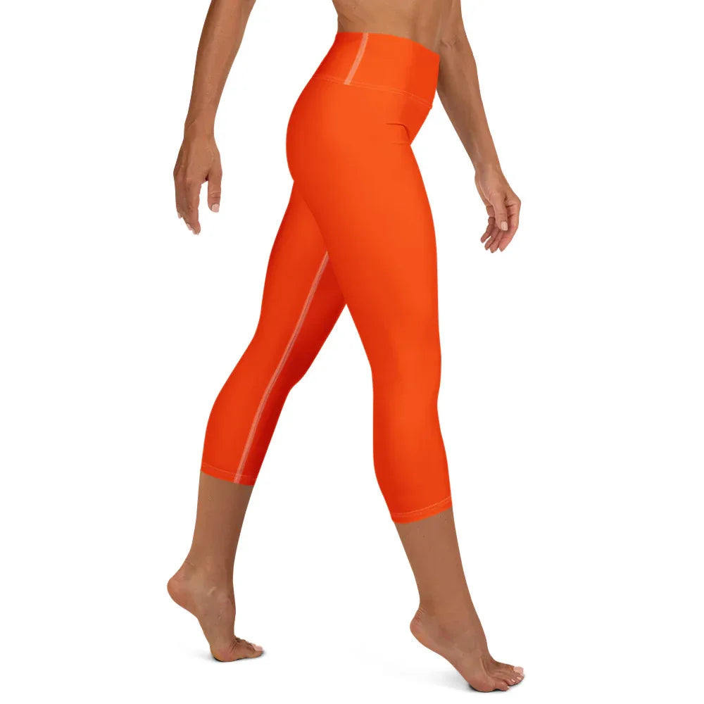 Yoga Capri Leggings Yoga Leggings AwRans Clothing all-over-print-yoga-capri-leggings-white-right-687db8347d1cd