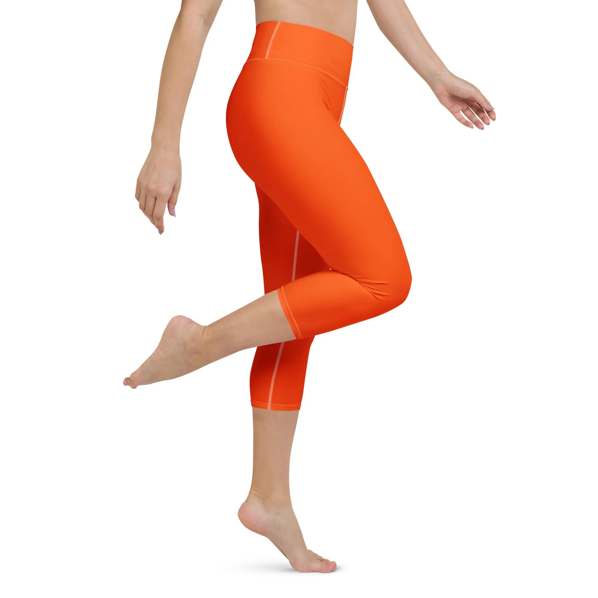 Yoga Capri Leggings Yoga Leggings AwRans Clothing all-over-print-yoga-capri-leggings-white-right-687db8347d42d