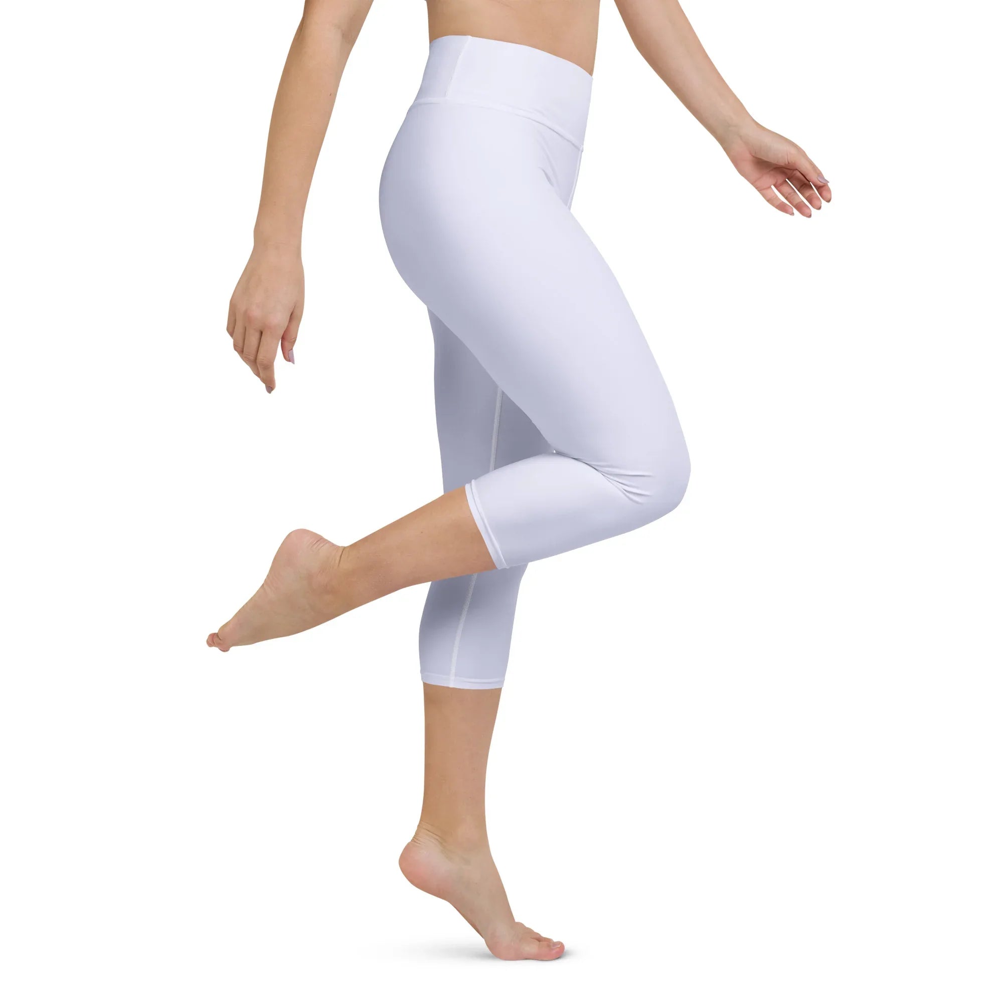 Yoga Capri Leggings Yoga Leggings AwRans Clothing all-over-print-yoga-capri-leggings-white-right-687db86b26f82