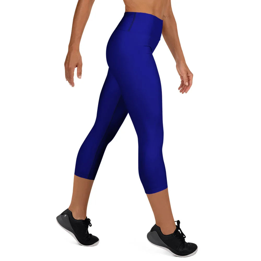 Yoga Capri Leggings Yoga Leggings AwRans Clothing all-over-print-yoga-capri-leggings-white-right-687db8a382559