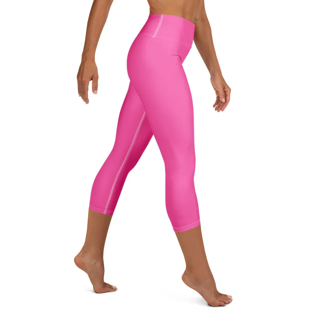 Yoga Capri Leggings Yoga Leggings AwRans Clothing all-over-print-yoga-capri-leggings-white-right-687db8d9dd5dd