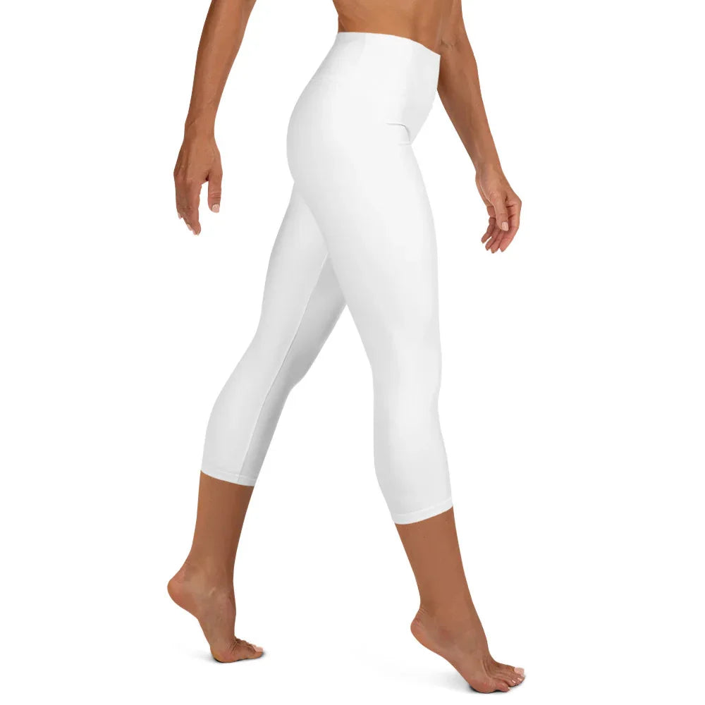Yoga Capri Leggings Yoga Leggings AwRans Clothing all-over-print-yoga-capri-leggings-white-right-687db9117a7b3