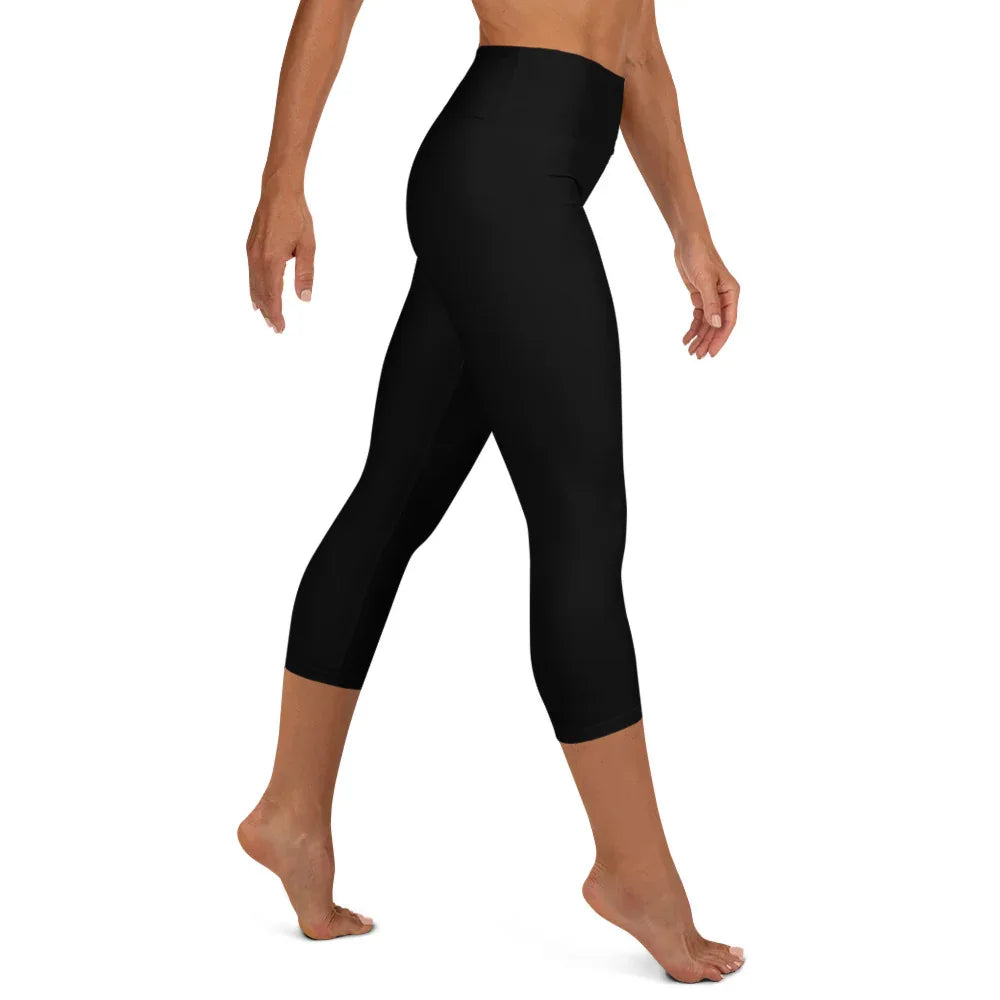 Yoga Capri Leggings Yoga Leggings AwRans Clothing all-over-print-yoga-capri-leggings-white-right-687db95693580