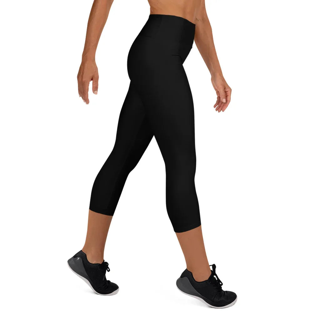Yoga Capri Leggings Yoga Leggings AwRans Clothing all-over-print-yoga-capri-leggings-white-right-687db95694850