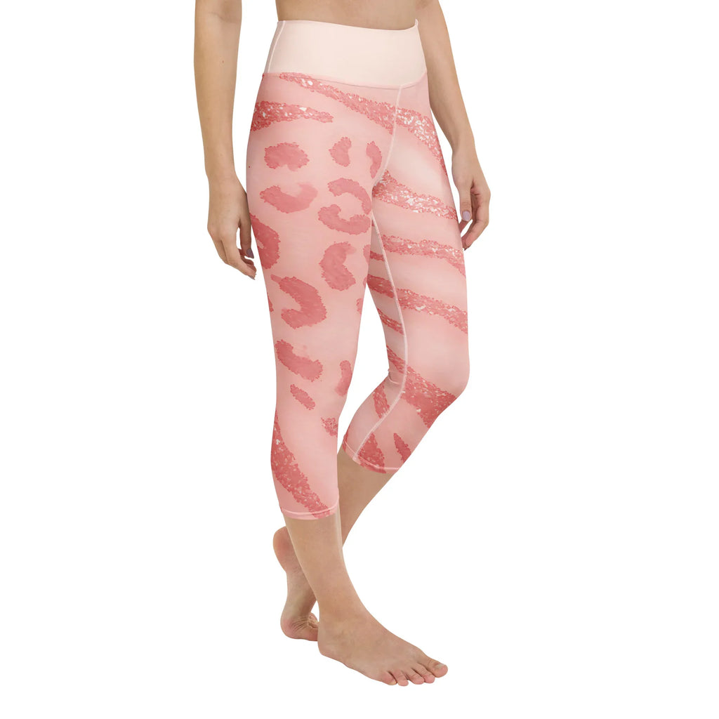 Yoga Capri Leggings Yoga Leggings AwRans Clothing all-over-print-yoga-capri-leggings-white-right-front-687b594f7753c