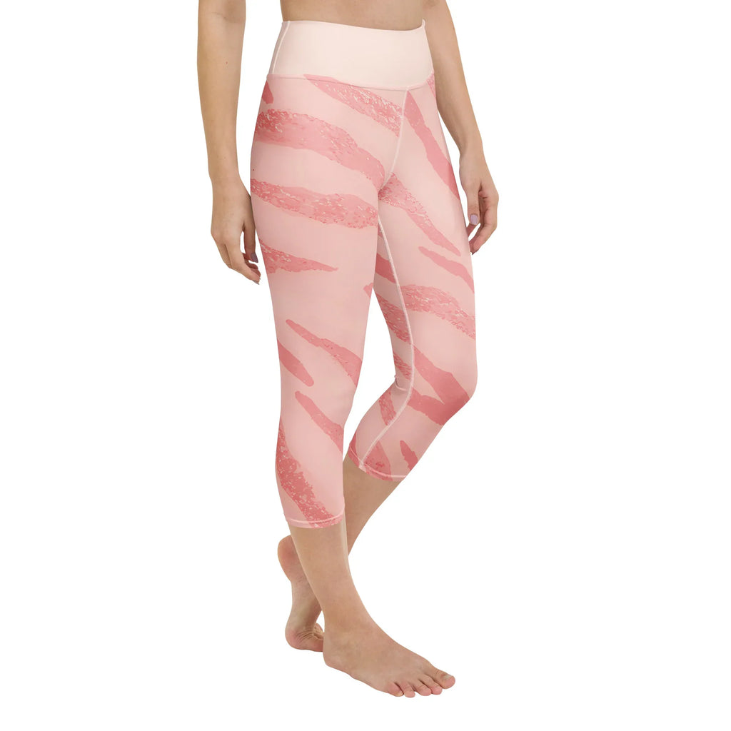 Yoga Capri Leggings Yoga Leggings AwRans Clothing all-over-print-yoga-capri-leggings-white-right-front-687b5a651c224
