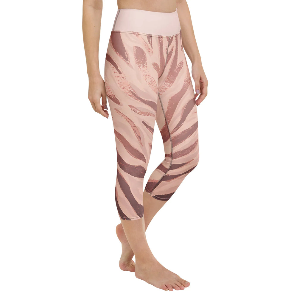Yoga Capri Leggings Yoga Leggings AwRans Clothing all-over-print-yoga-capri-leggings-white-right-front-687da0d9aedc9