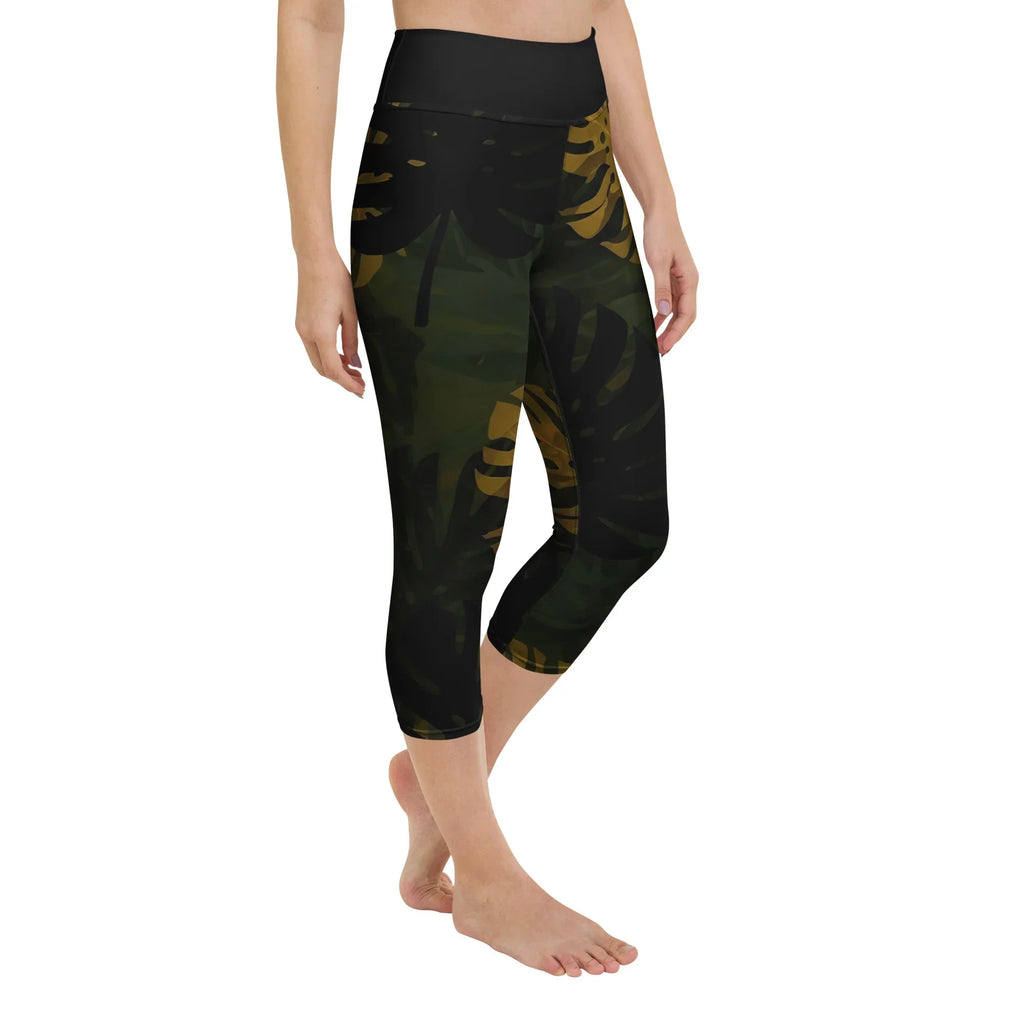Yoga Capri Leggings Yoga Leggings AwRans Clothing all-over-print-yoga-capri-leggings-white-right-front-687db452ea9f6